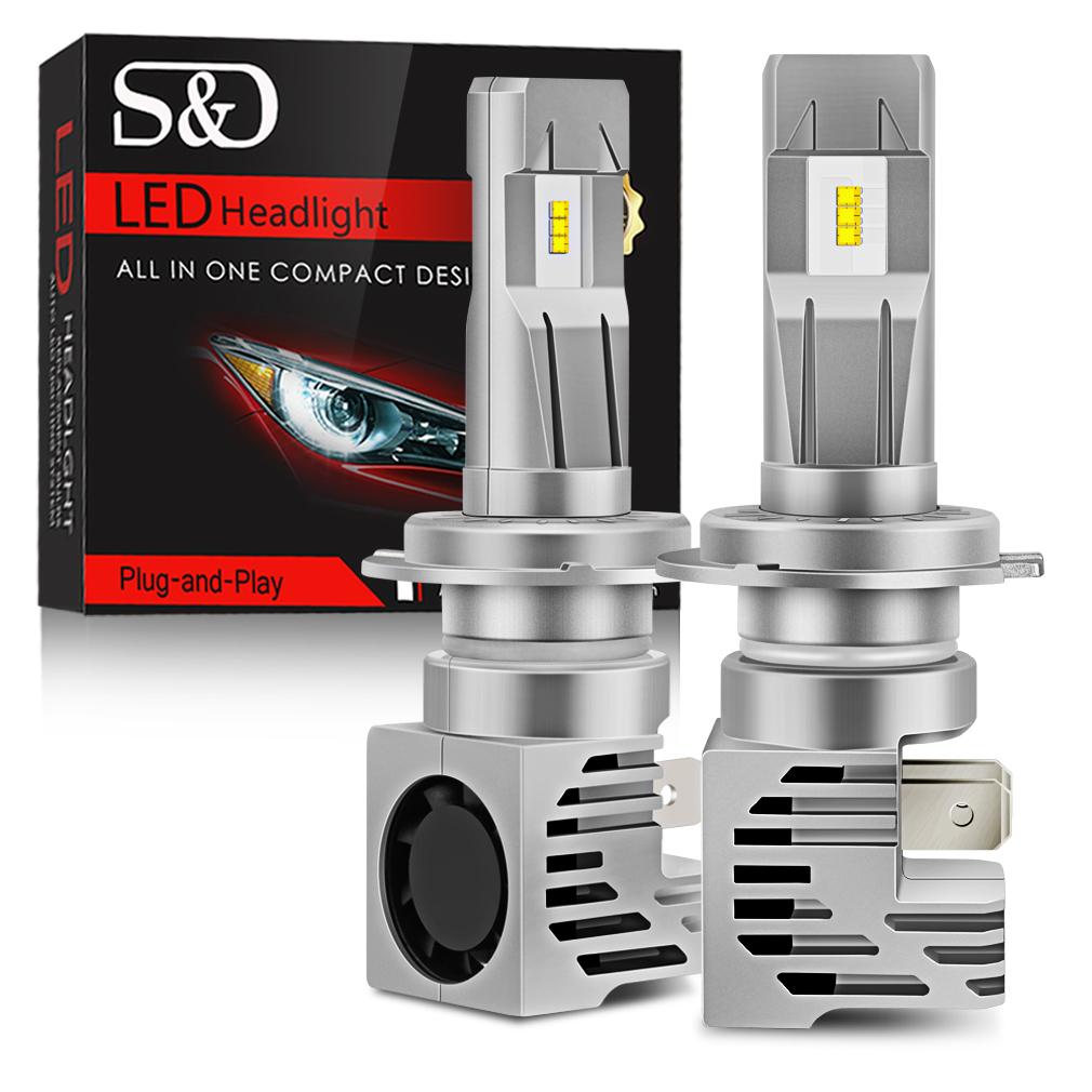 2Pcs ZES Led H1 H4 H7 LED H8 H11 H16 9005 HB3 9006 HB4 Car Headlight 50W 12000Lm H3 9004 9007 H13 High Low Beam Bulbs Automobile Lights Turbo Headlamp