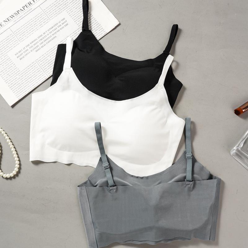 Women Seamless Bra Padded Vest Bras Push Up Lingerie Girl's Bralette Sleep Top Adjustable Shoulder Strap Underwear