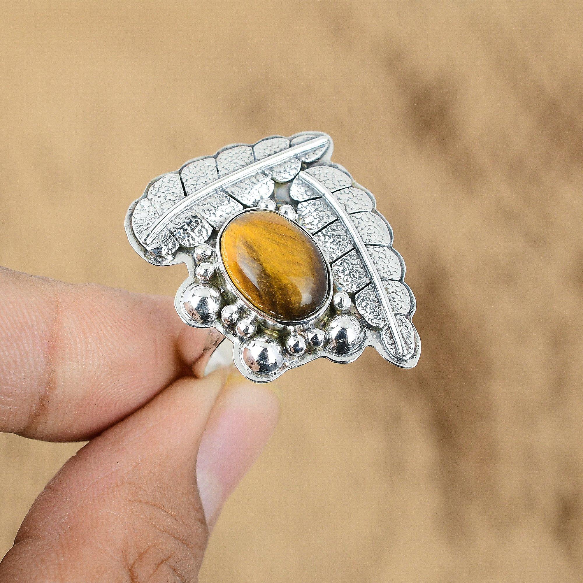 Серебряное кольцо 925 пробы с овальным камнем тигровый глаз, сакральная чакра, элегантное, для матери, новое