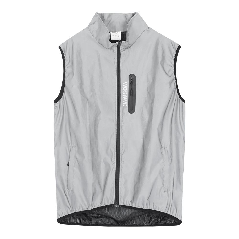 Wosawe Велосипедная куртка без рукавов, спортивная одежда на открытом воздухе, светоотражающая велосипедная ветровка, жилет, ветрозащитный, дышащий