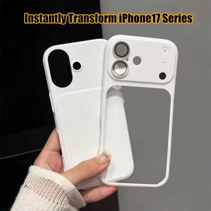 Чехол 2-в-1 для iPhone 12 13 14 15 16 17 Pro Max Air Ударопрочный Матовый Защита Линзы Стекло Мгновенная Смена на 17 Простой Чехол