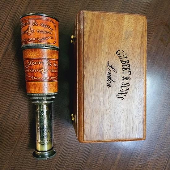 Уникальный функциональный телескоп Gilbert Sons, латунь, изготовленный в Королевском военно-морском флоте, Лондон, 1895 г.