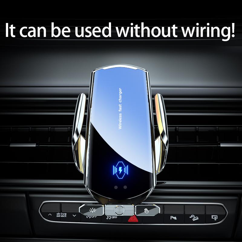 2024 Magic Clip Car Wireless Charger Mobile Phone Bracket Disassembly Incense Inserted Opening and Closing Navigation Support Car Supplies