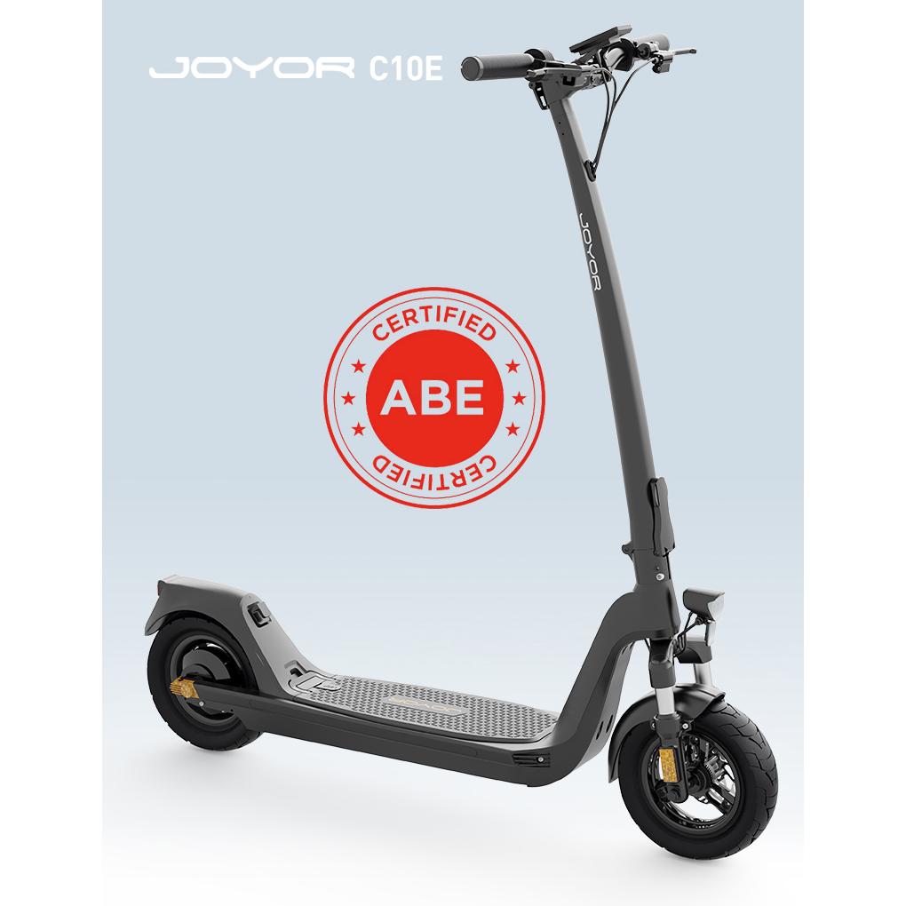 JOYOR C10E With ABE Certificate Folding Electric Scooter 900W Dual Motor 48V10.4AH Battery 10 Inch Off-Road Tires EScooter