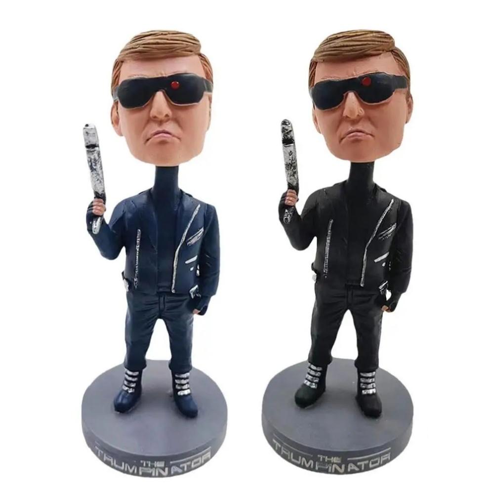 Bobble Head Small Resin Trump Sculpture Novelty Creative Desk Display Ornaments Tabletop Statue