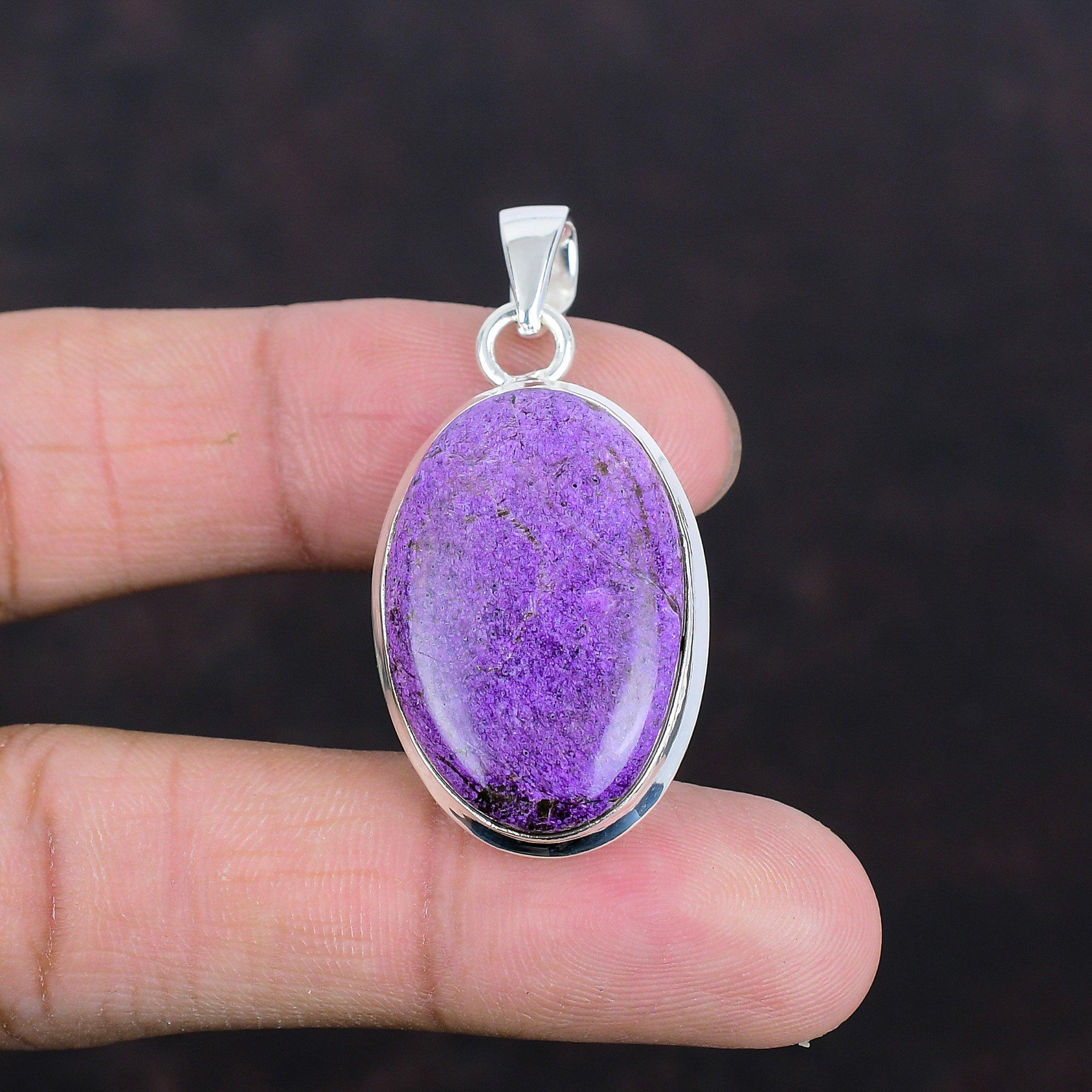 Подвеска из пурпурита, подвеска из драгоценного камня, изящное ювелирное изделие, подвеска из стерлингового серебра 925 пробы, уникальная подвеска ручной работы, новейший дизайн ювелирных изделий, подарки на помолвку