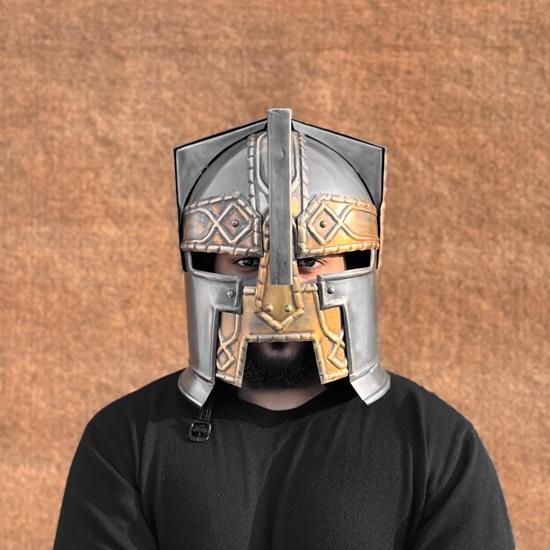 Шлем гнома из стали Мория Идеальный рождественский подарок для косплея, ролевых игр, коллекционеров Потрясающая реквизитная реплика