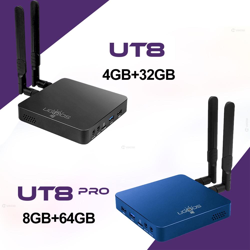 ТВ-приставка UGOOS UT8 PRO Android 11.0 DDR4 8 ГБ ОЗУ 64 ГБ ПЗУ RK3568 WiFi6 1000M 4K медиаплеер BT Voice Remote