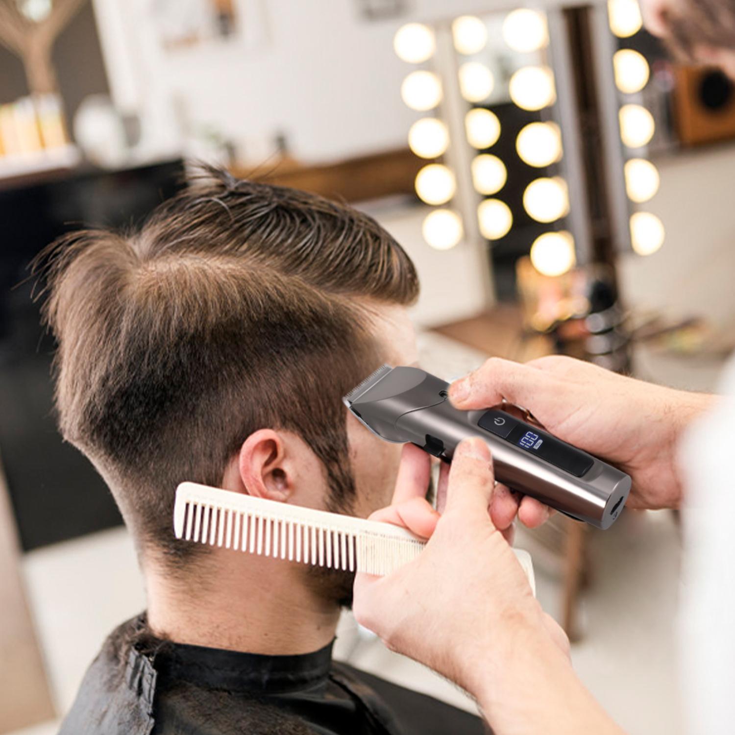 Hatteker Mens Hair Clipper Cordless Hair Trimmer 2 In 1 Nose Hair Trimmer Kit Rechargeable Waterproof