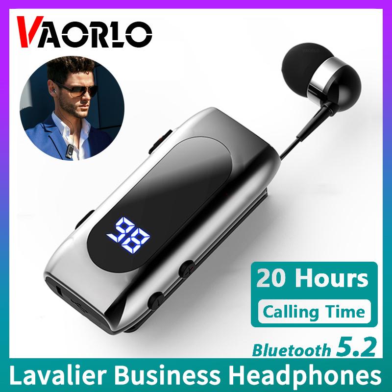 # K55 Lavalier Business Bluetooth 5.2 Headphone Talk/Music Time 20 Hours,LED Digital Display,Noice Cancelling Wireless Earphones