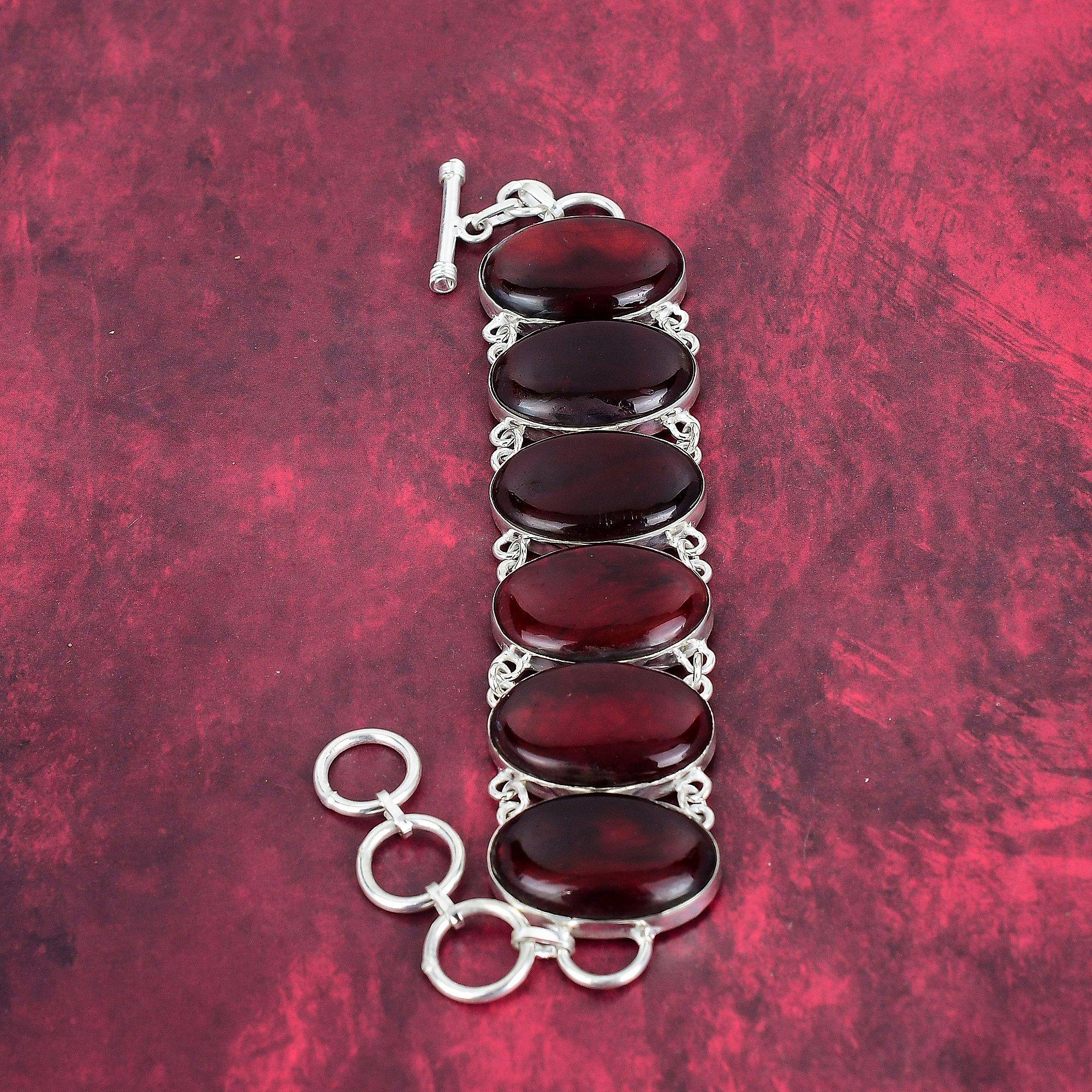 Red Flash Лабрадорит Драгоценный камень 925 Твердый браслет из стерлингового серебра, ювелирные изделия ручной работы, регулируемый браслет-цепочка Удивительный ювелирный подарок для нее