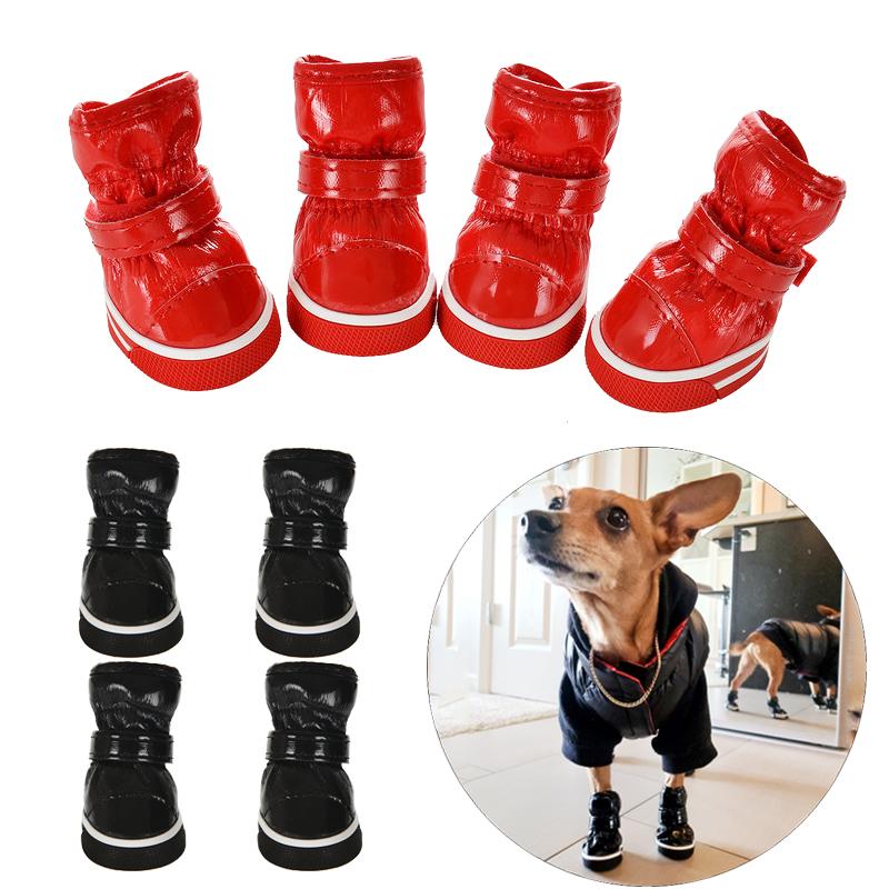 Winter Pet Dog Shoes For Small Dogs Warm Fleece Puppy Pet Shoes Waterproof Dog Snow Boots Chihuahua Yorkie Shoes Pet Products