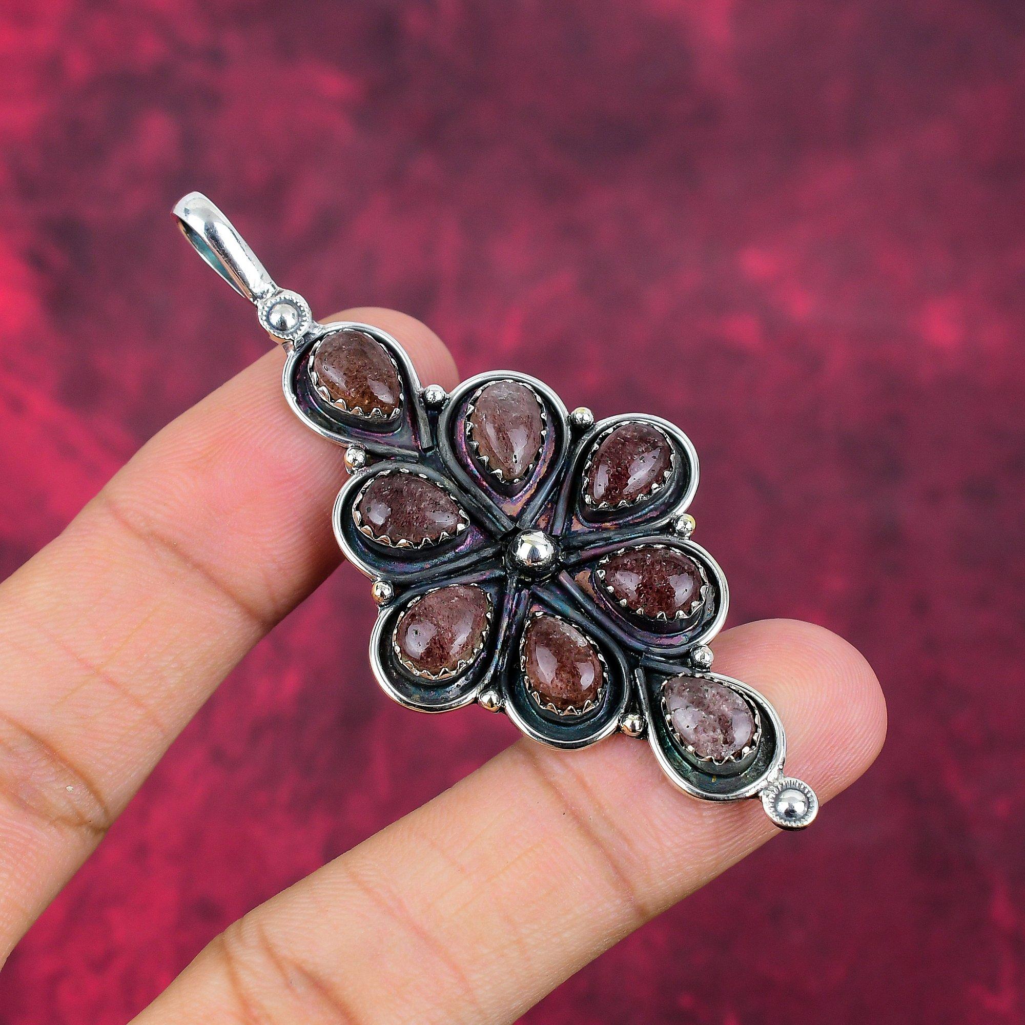 Подвеска Sunstone из цельного серебра 925 пробы, подвеска из драгоценного камня ручной работы, подарки для жены, абсолютно новая подвеска