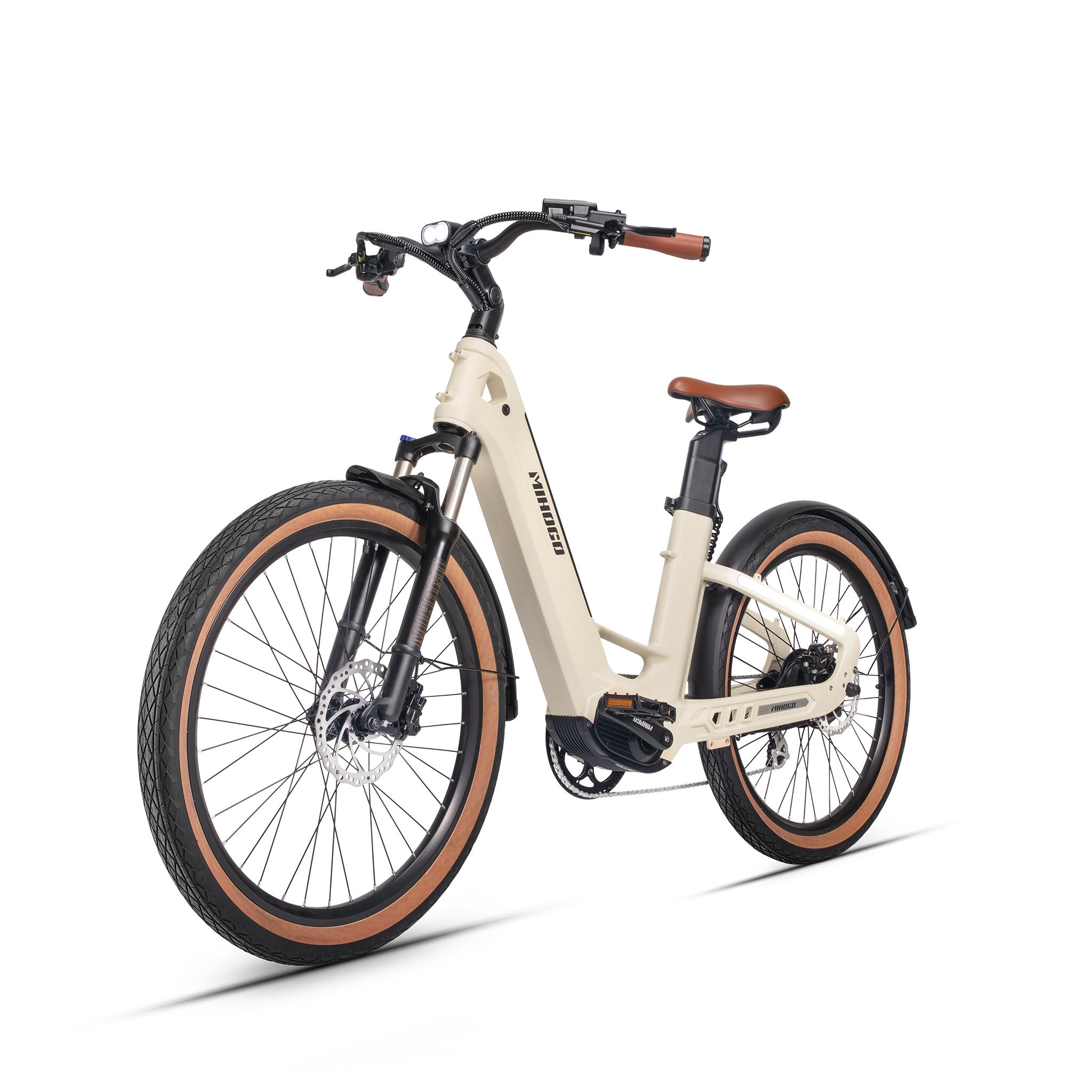 MIHOGO Air Carbon Fiber Frame Adult Electric Bicycle Urban E-Bike 26" Inflatable Tires E-bike 750W Motor 48V19.2AH Battery Electric Bike