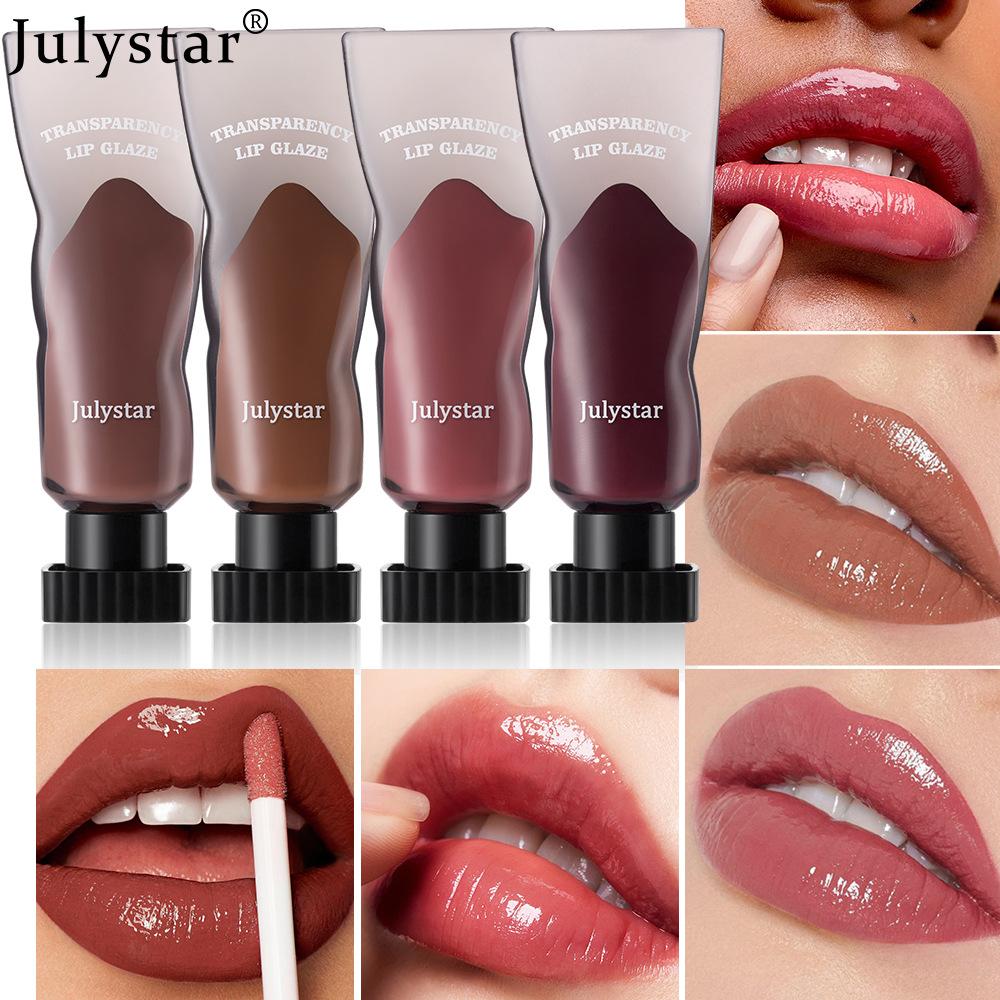 JULYSTAR Mirror Lipstick Lip Glaze Makeup Waterproof Non Stick Cup Tint Lasting Moisturizing Resistant Silky Lip Gloss