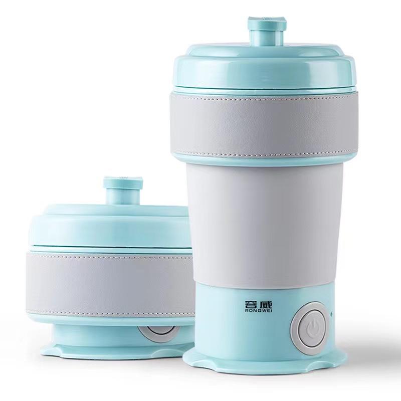 Портативный складной электрический чайник 450 мл, силиконовый мини-нагреватель для чайника