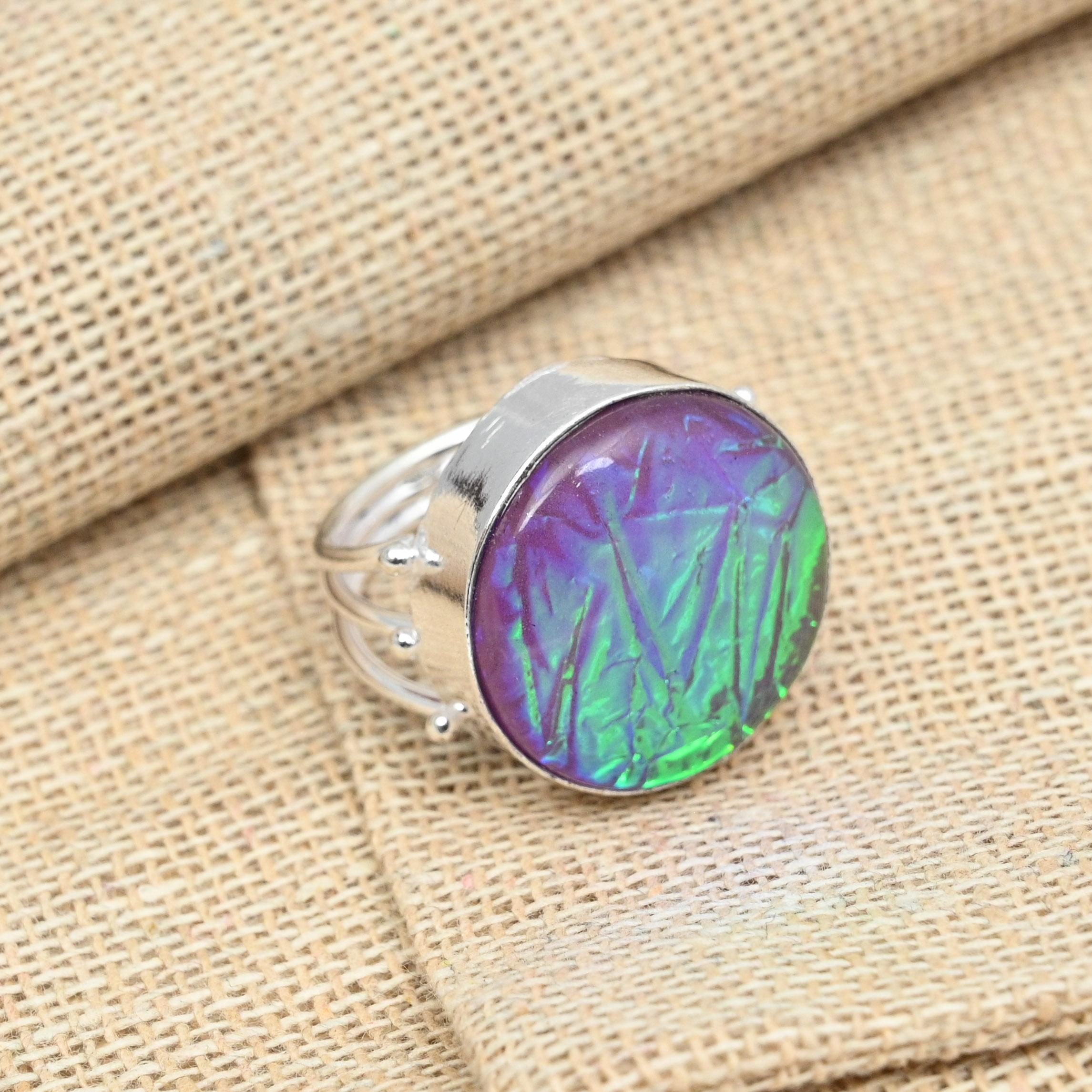 Синий тройной опал стерлингового серебра 925 пробы ювелирные изделия ручной работы свадебное подарочное кольцо