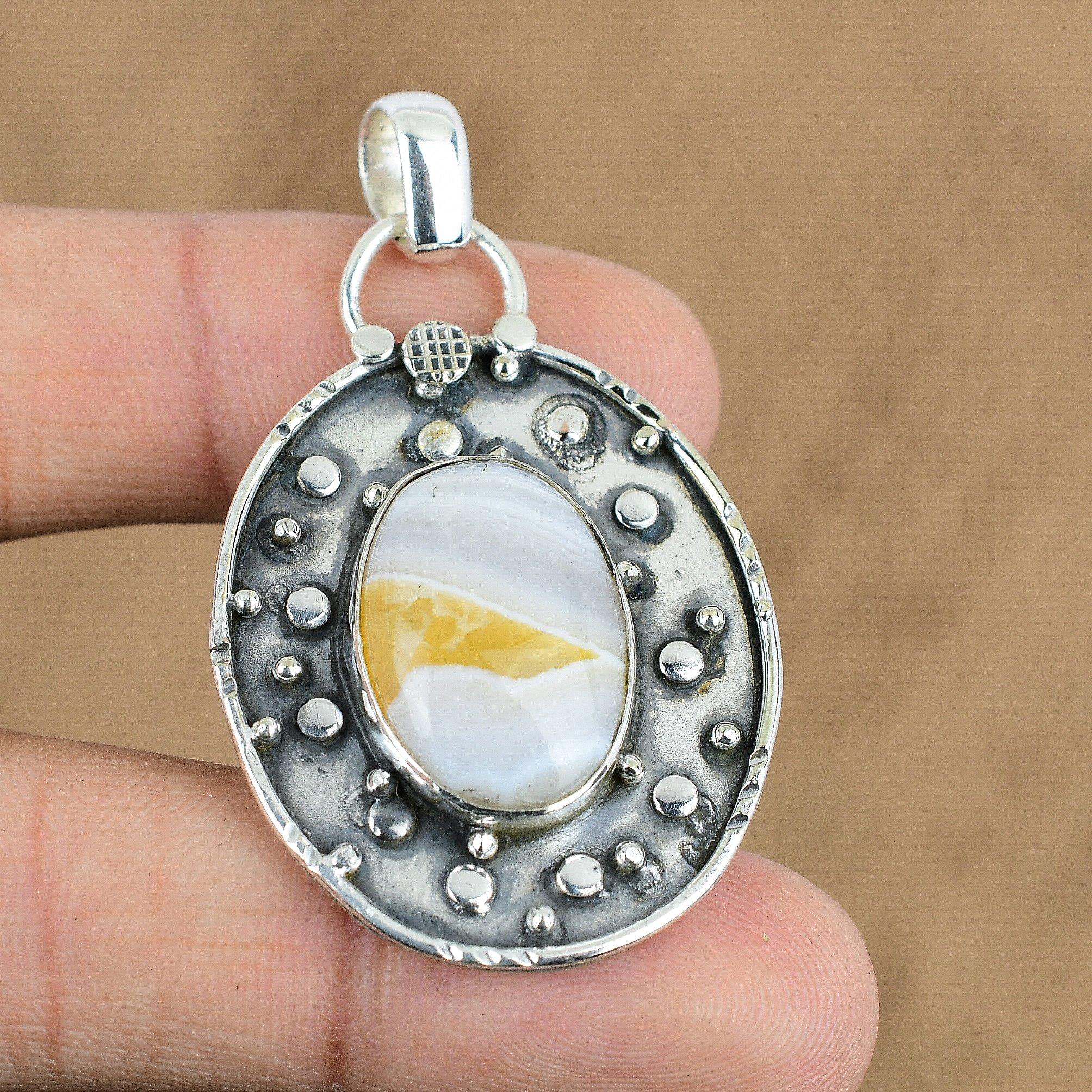 Натуральный ботсванский агат, ювелирное изделие из драгоценного камня, кулон из стерлингового серебра 925 пробы для женщин