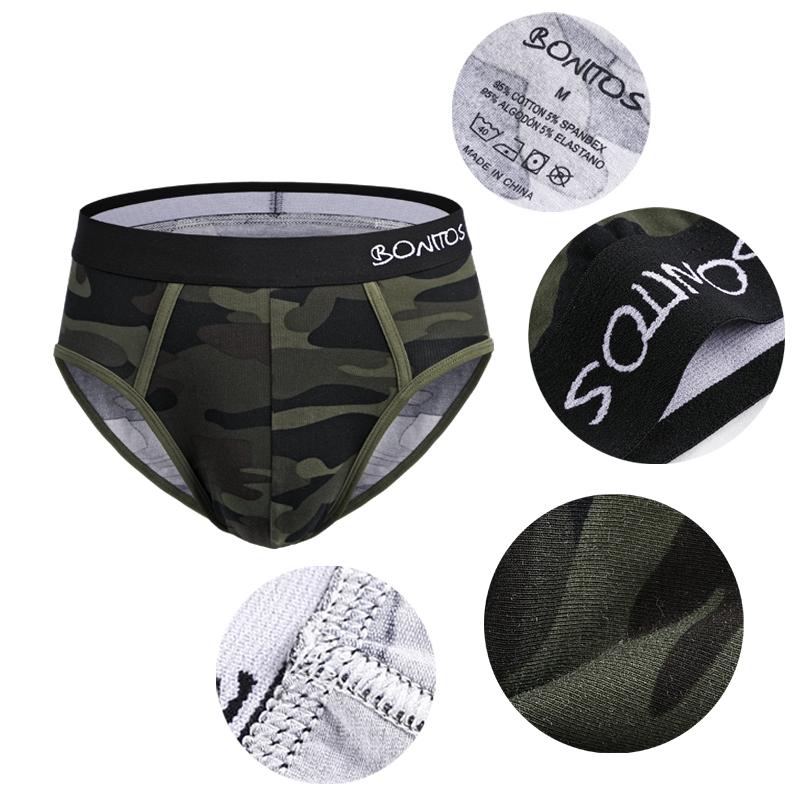 BONITOS 1 шт., мужские трусы с принтом, мужские хлопковые трусы, сексуальное мужское нижнее белье