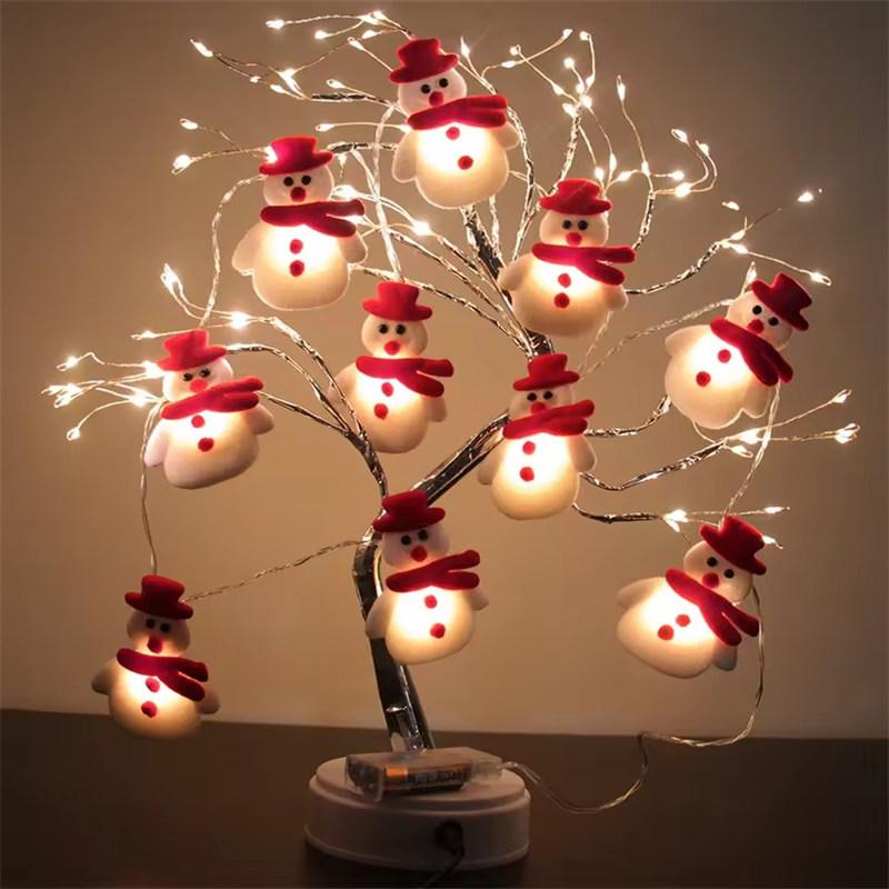 Snowman Christmas LED Garland String Light Merry Christmas Decorations For Home 2025 Cristmas Tree Ornament Xmas Navidad Gifts