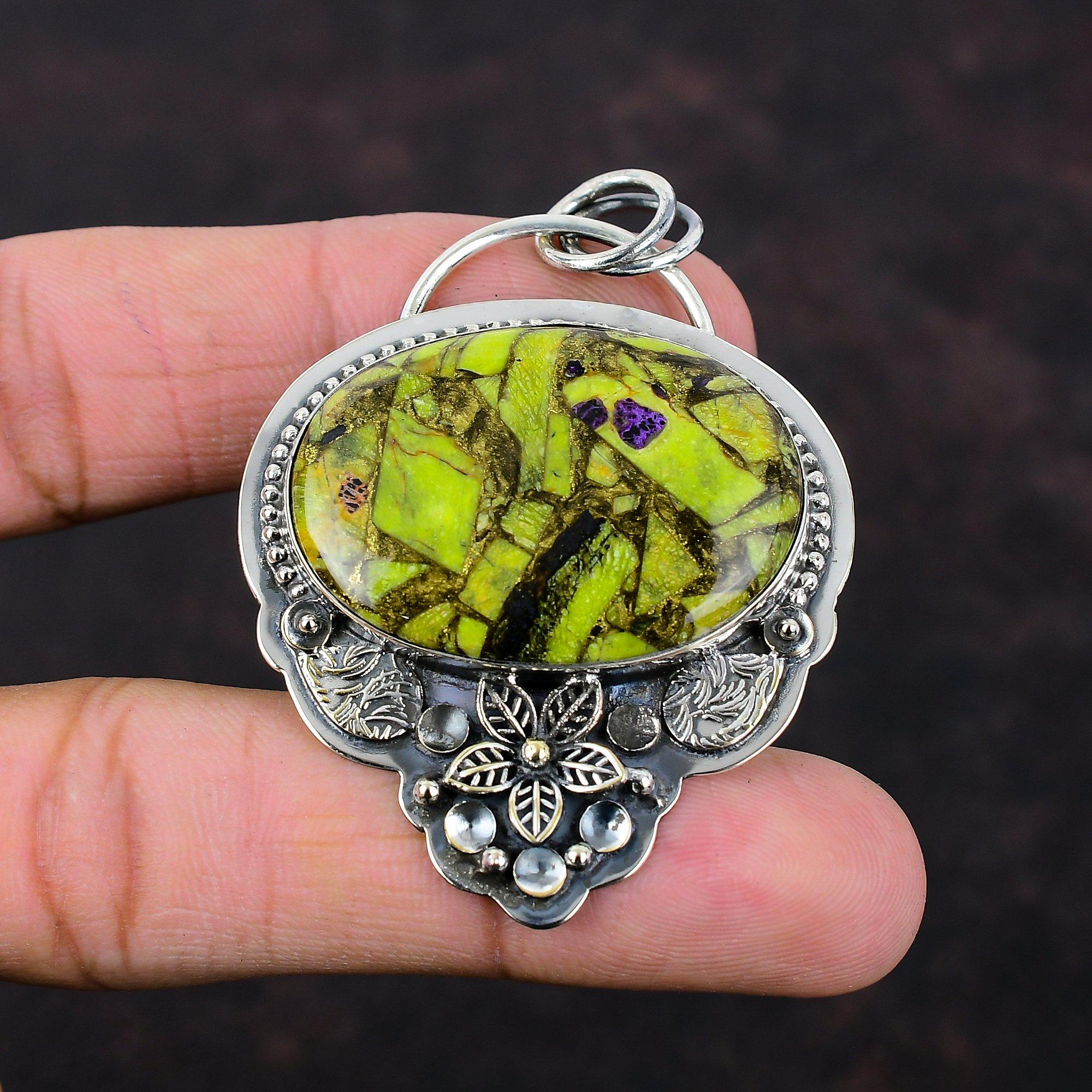 Медный кулон-стихтит, очень красивые ювелирные изделия из драгоценных камней, ювелирные изделия из стерлингового серебра 925 пробы, подвеска с цветком ручной работы, камень, ювелирное изделие, подарок для невесты