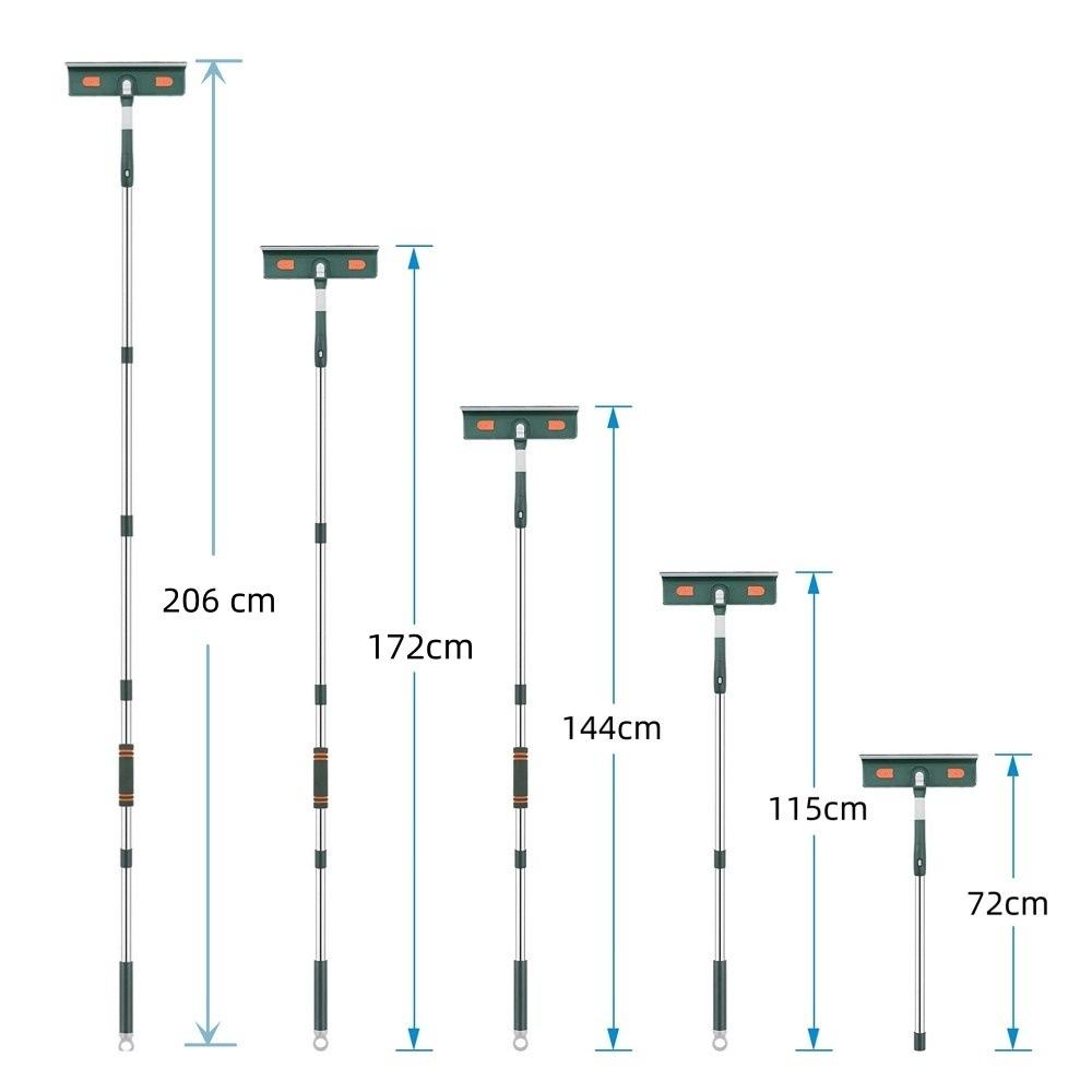 206см Очиститель окон Удлиненная телескопическая штанга Скребок для мытья окон Скребок для стекла