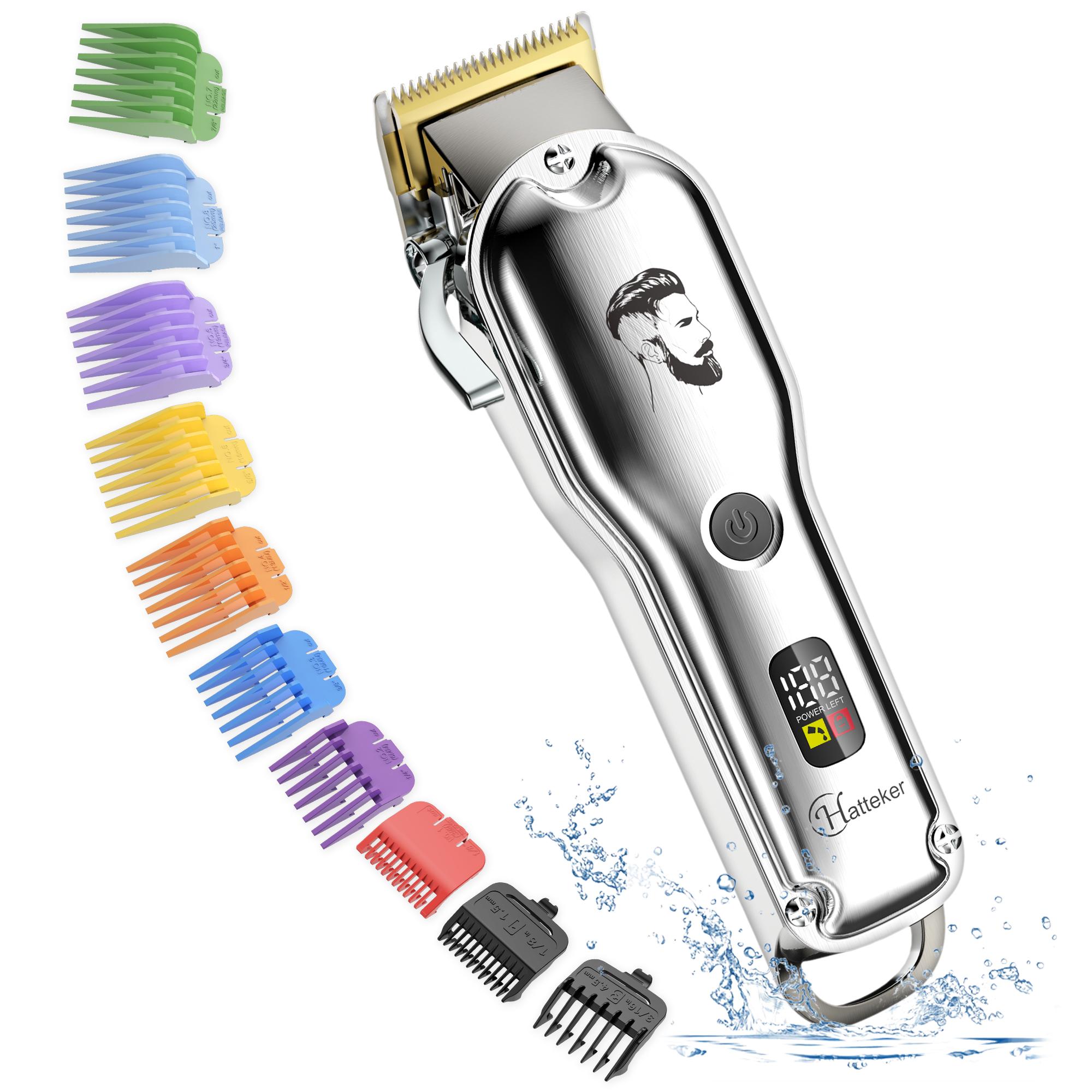 Машинка для стрижки волос с LСD-дисплеем профессиональная, 10 насадок