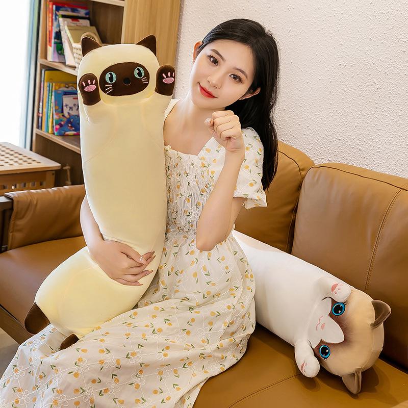 Cat Island Pillow Doll Plush Toy Long Cat Doll Sleeping Rag Doll Birthday Gift