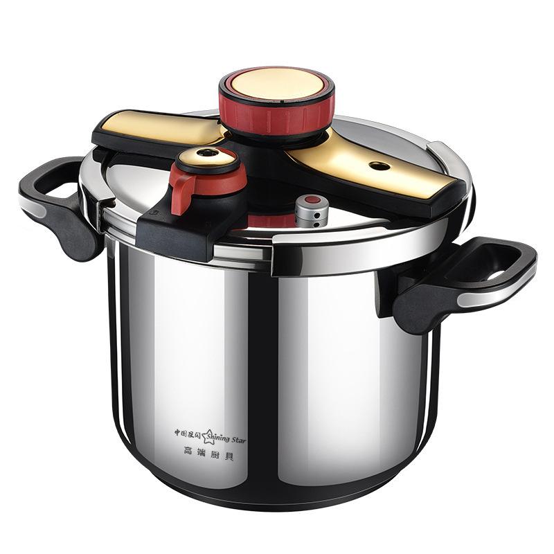 Clip-on Pressure Cooker Stainless Steel Cook And Serve Pot With Foldable handle,Suitable for Induction and Stove-top