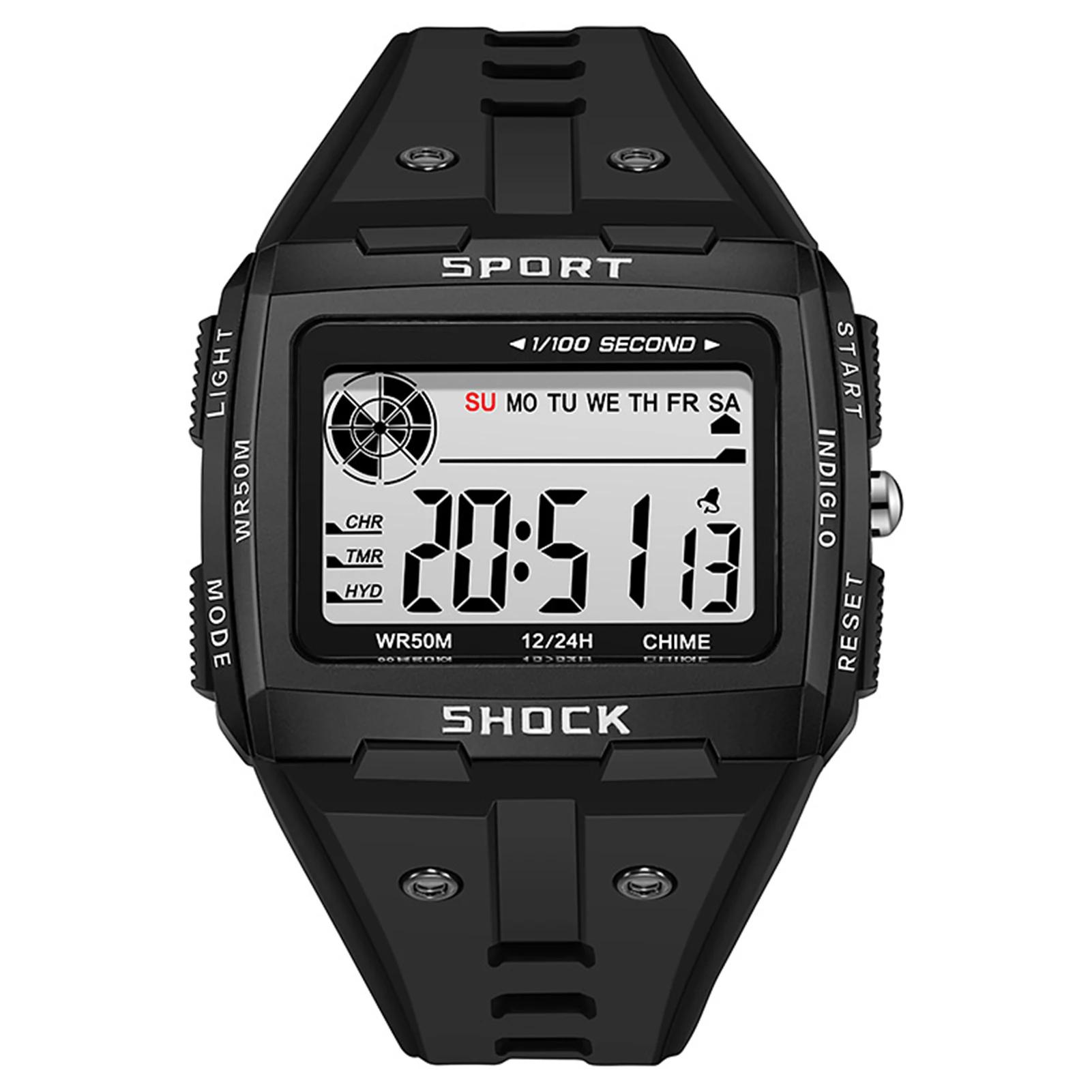 Waterproof Sports Wristwatch Multifunctional Student Alarm Clock Electronic Watch for Kids Boys Girls Gift