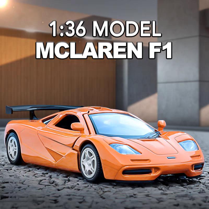 Ретро Классика 1993 McLaren F1 Supercar Match Version 5 дюймов Металлический Автомобиль Моделирование Литой И Игрушечный Автомобиль RMZ City 1:36 Подарки на День Рождения из сплава