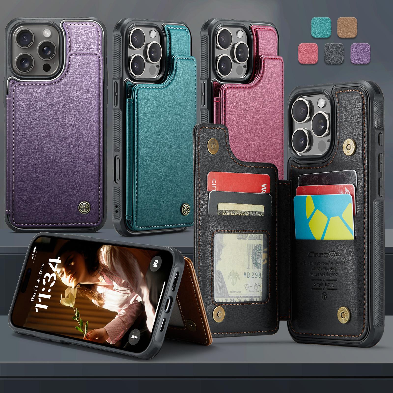 Кошелек Держатель для карт Чехол для iPhone 17 16 15 14 13 12 11 Pro Max XS XR 6 7 8 Plus SE2 Обложка из искусственной кожи