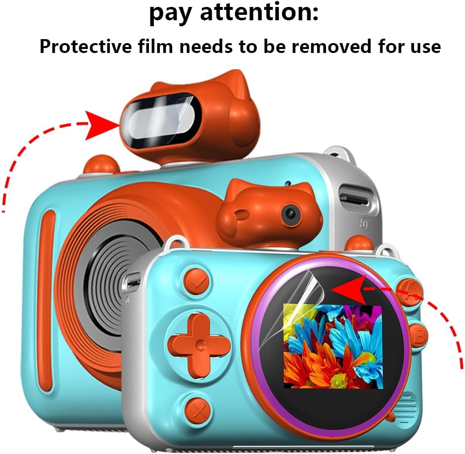 Детская камера с мгновенной печатью, цифровая камера Selife 48 МП с видео 2,5K, мини-портативная игрушка-камера для детей с картой на 32 ГБ, подарок на день рождения и Рождество