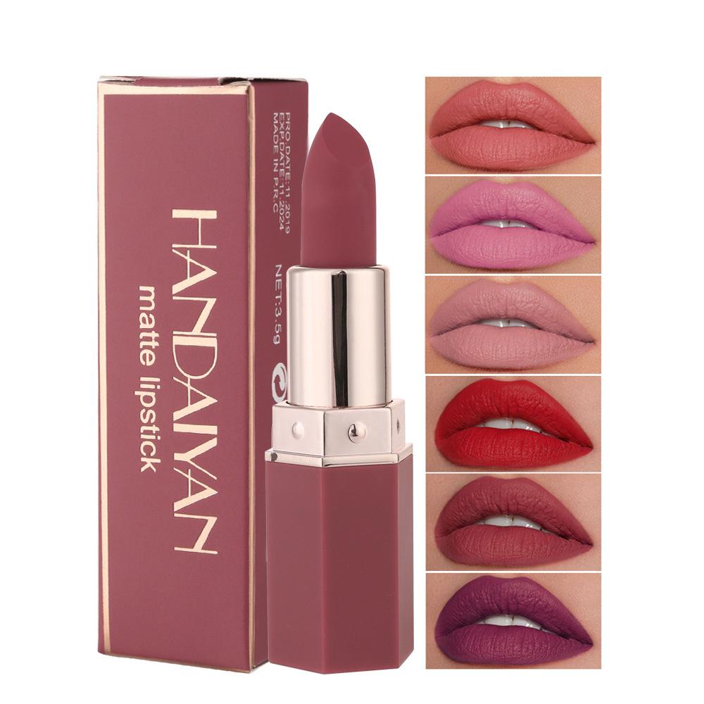 6-цветная матовая водостойкая бархатная помада для губ Sexy Matte Moisturizing Lipstick Long-Stick Professional