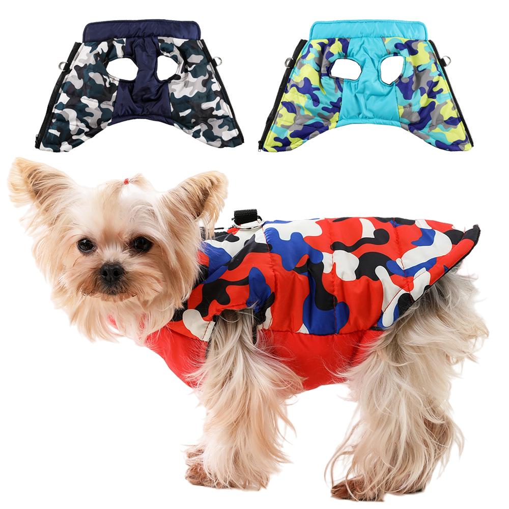 Windproof Dog Clothes Autumn Winter Winter With D-ring Pet Jacket For Small Medium Dogs Cats Outdoor Waterproof Puppy Coat Chihuahua Corgi Costume