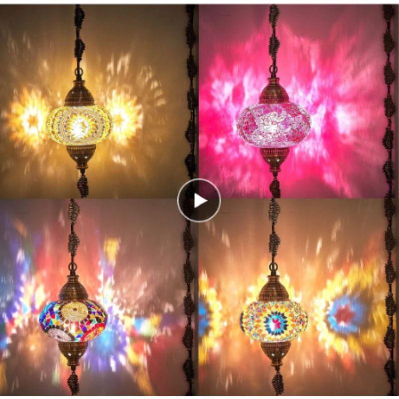 Абажур ручной работы Турецкая Марокканская Красочная Мозаика Стеклянная Антикварная Лампа Мозаичная Лампа Османская Аутентичная Люстра Антикварная Лампа Ночник