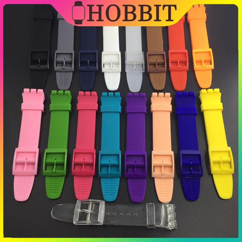 Силиконовый ремешок для Swatch, мягкий ремешок из ТПУ для часов 17 мм, 19 мм, резиновый ремешок для мужчин и женщин, ремень-браслет 20 мм, аксессуары для часов