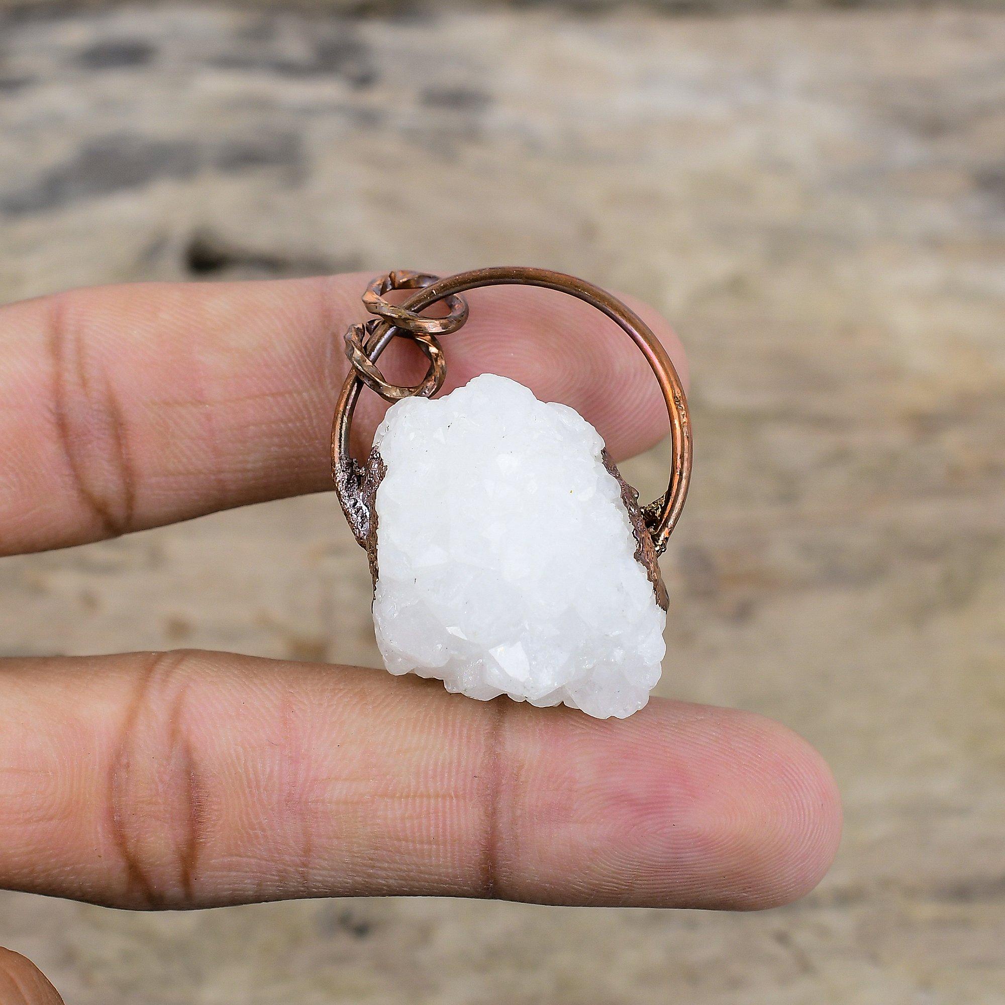 Подвеска Rainbow Moonstone Druzy, электроформованная медная подвеска, подвеска ручной работы, подвеска из драгоценного камня, электроформованная бижутерия, уникальная подвеска для подарка