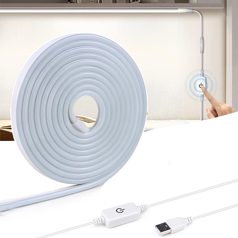 High Brighter Touch Sensor Dimmable USB 5V Neon LED Strip Light Waterproof Neon Tape Sign Ribbon For Kitchen TV Room Wall Decor