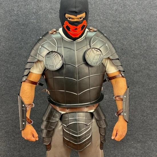 Medieval Dark Drake Knight Full Armor Suit Full Body Knight Cosplay LARP Costume with Cuirass, Pauldrons Greaves.