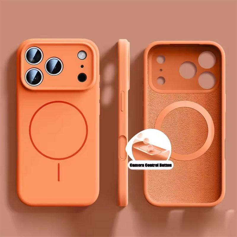 For iPhone 17 ProMax Liquid Skin Feel Magsafe Case For 13 14 15 16 Pro Max Plus 17Pro Air Magnetic Charging Comfort Touch Cover