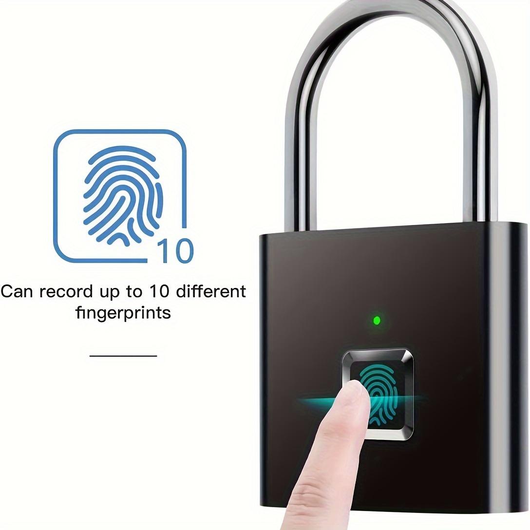 Fingerprint Padlock, Fingerprint Lock, Keyless Biometric Lock For Luggage, Backpack, Backpack, Bicycle, Study Locker, Storage Locker Lock