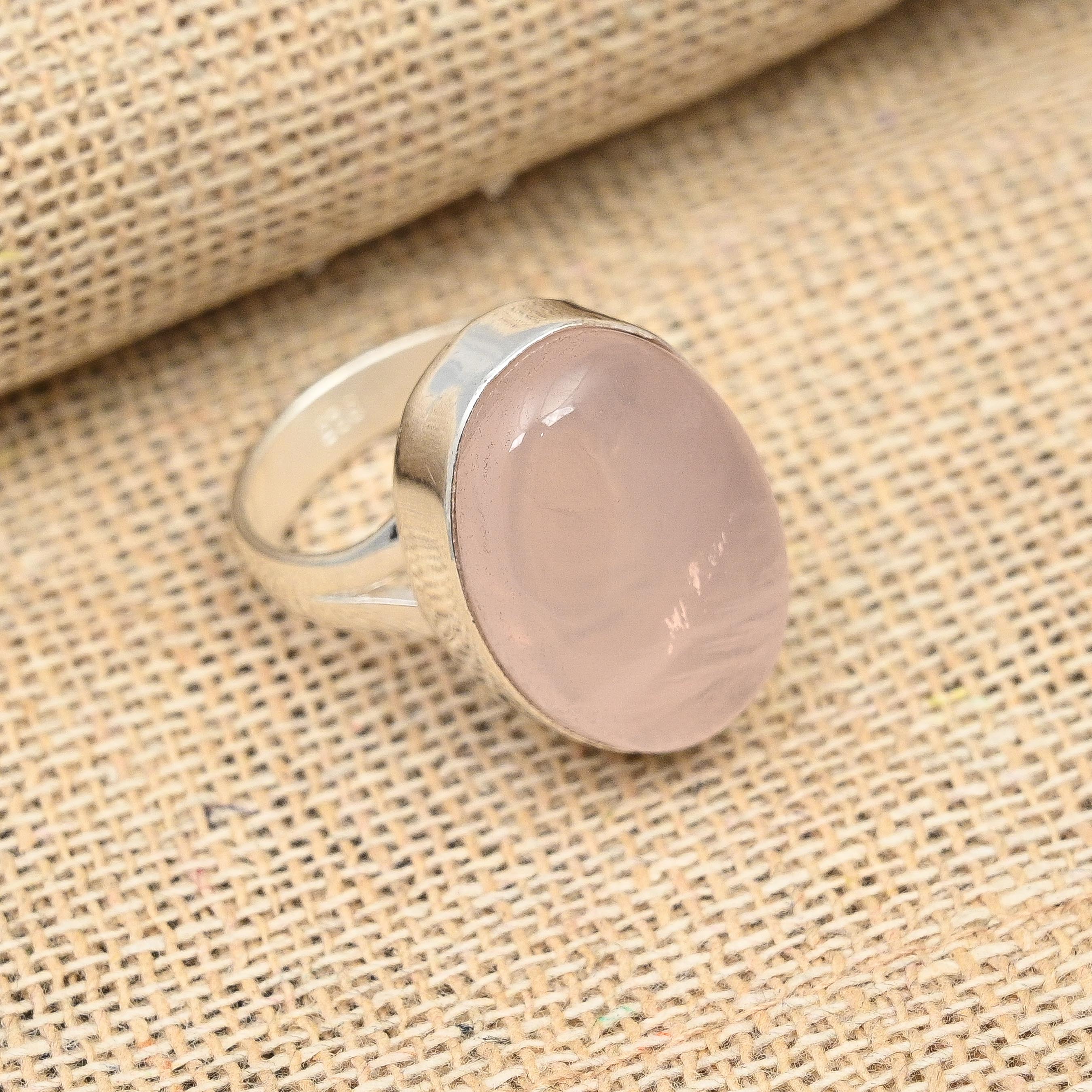 Ювелирные изделия из стерлингового серебра 925 пробы с розовым кварцем ручной работы на День Благодарения