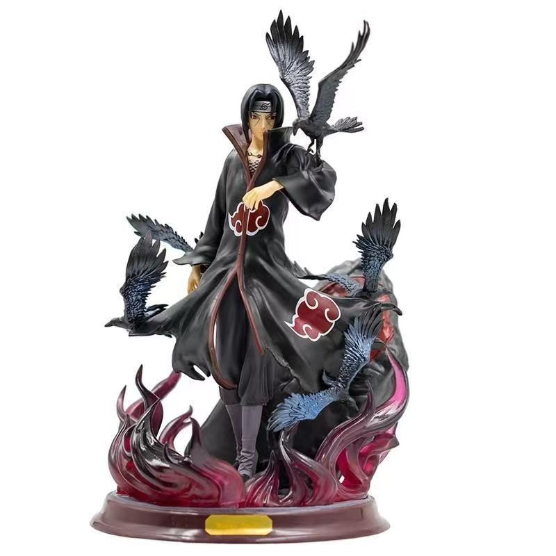 Anime Figure Naruto Shippuden Uchiha Itachi GK Uchiha Itachi With Crow Collectible Model