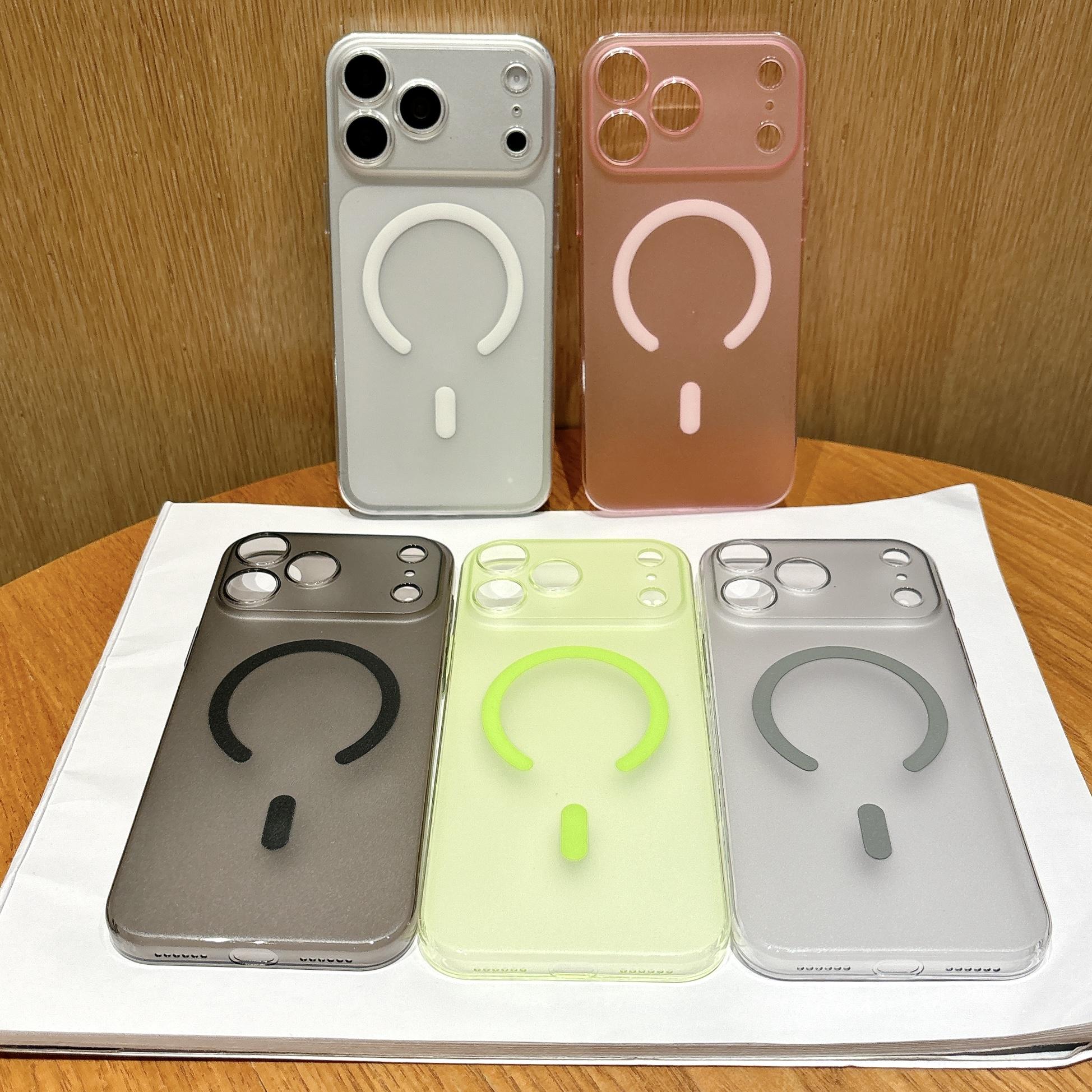 Премиальный противожелтый магнитный чехол для телефона для iPhone 17 Air 16 Plus 15 14 13 12 Pro Max Ударопрочный Беспроводная зарядка Защита всего корпуса Задняя крышка
