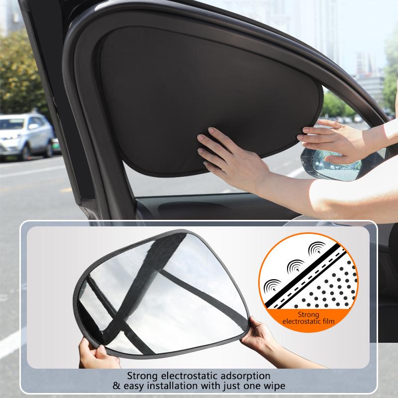 SEAMETAL Car Windshield Sunshade Car Side Window Insulation Adsorption Curtain Sun Protection