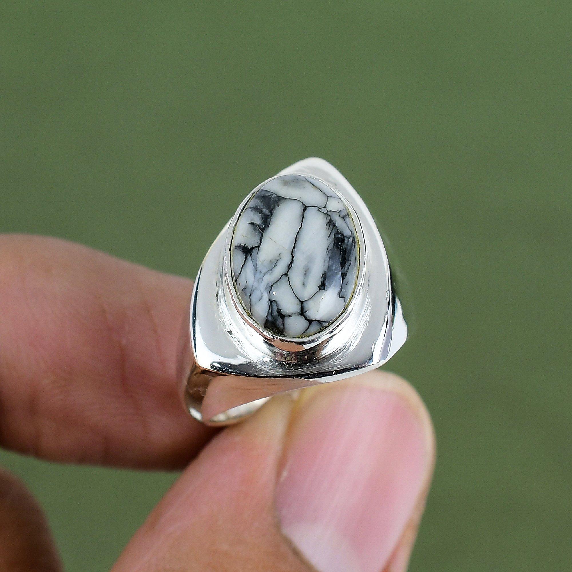 Pinolith Jasper Ring 925 Sterling Silver Ring Stylish Gemstone Ring Antique Ring Handmade Silver Jewelry Gift For Him Available In Ring Size