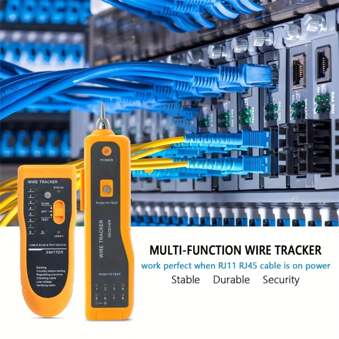 Профессиональный тестер сетевых кабелей LAN, поддерживает Cat5 Cat6 RJ45 Ethernet-провод и RJ11 Телефонную линию, инструмент для обнаружения, отслеживания и ремонта