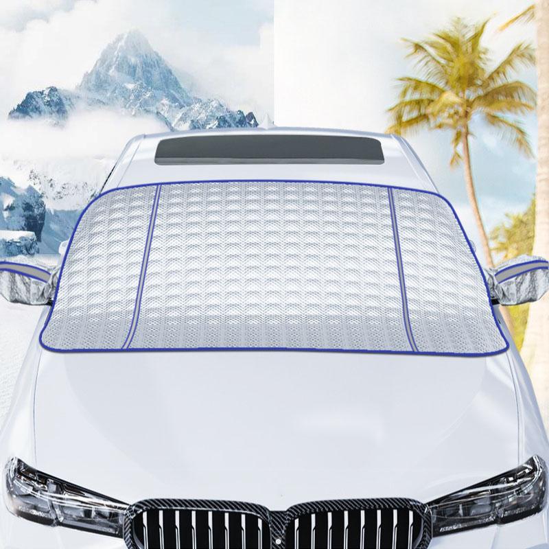 SEAMETAL Защита от снега на лобовое стекло зимой для улицы, чехол на переднее стекло, солнцезащитный козырек, защита от снега, водонепроницаемый, универсальный для любой погоды