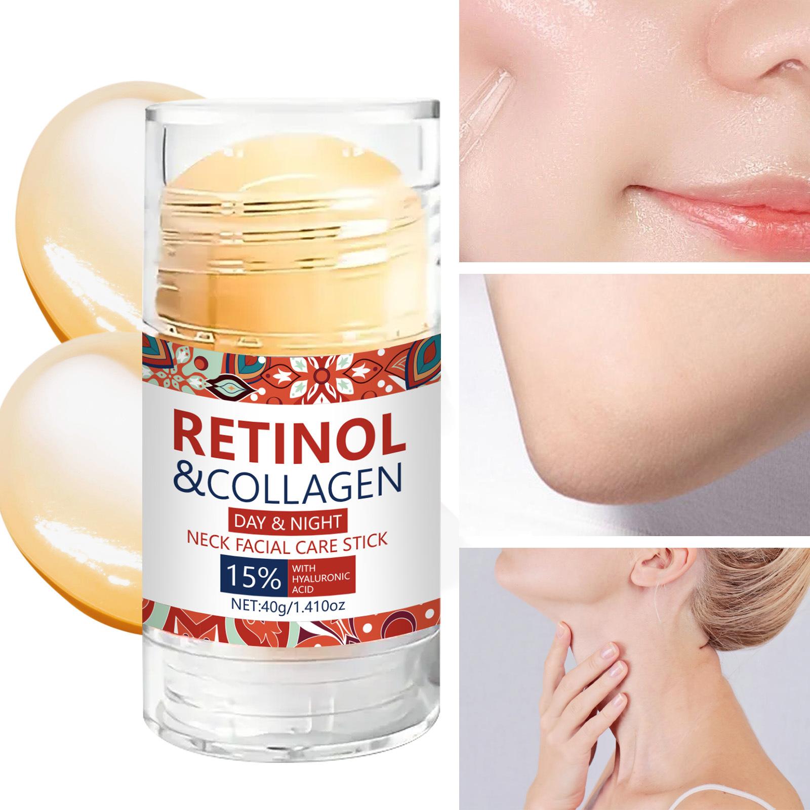 40 г Ретинол и коллаген Дневной и Ночной Карандаш для Ухода За Лицом и Шеей Глубоко Увлажняющий Укрепляющий Кожа и Борьба с Морщинами Для Ежедневного Ухода За Кожей Лица